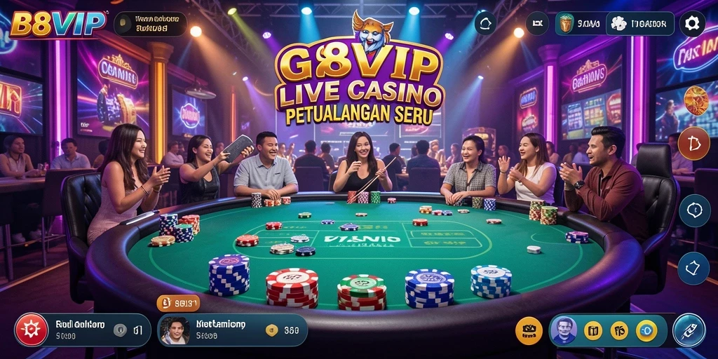 Tampilan gameplay menarik dari B8VIP di Live Casino.
