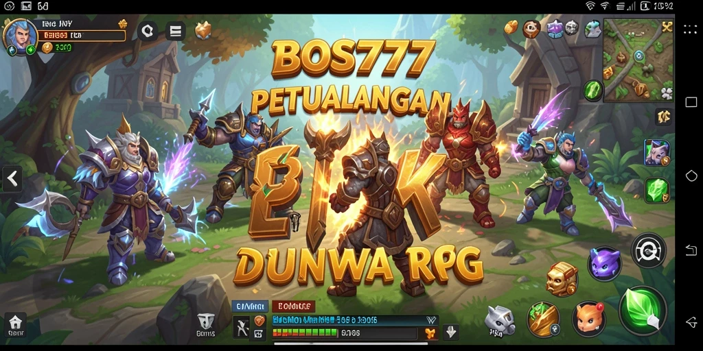 Tangkapan layar utama dari gameplay BOS777 menampilkan aksi seru dan karakter.