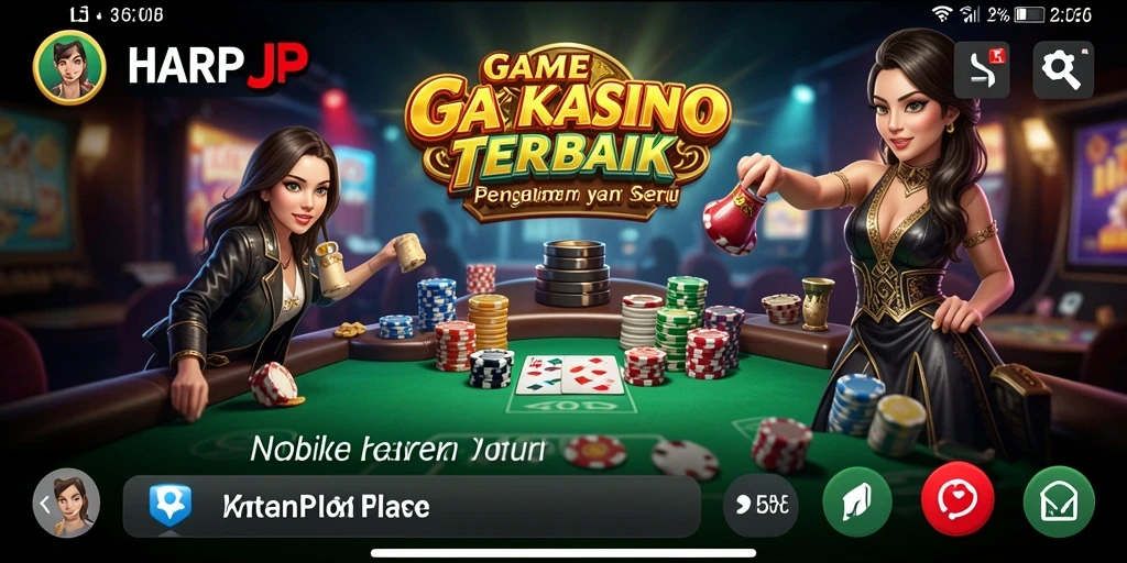 Tampilan grafis menarik dari gameplay Kasino HARAPJP.