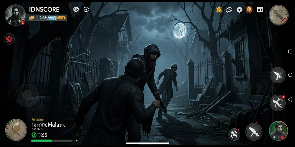 Tampilan gameplay seram dari IDNSCORE yang penuh ketegangan.