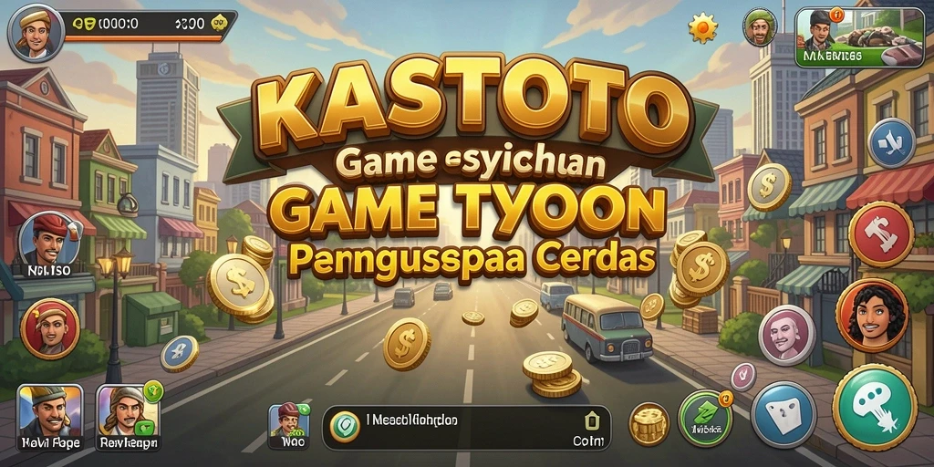 Tampilan screenshot KASTOTO dengan elemen gameplay Tycoon yang menarik.