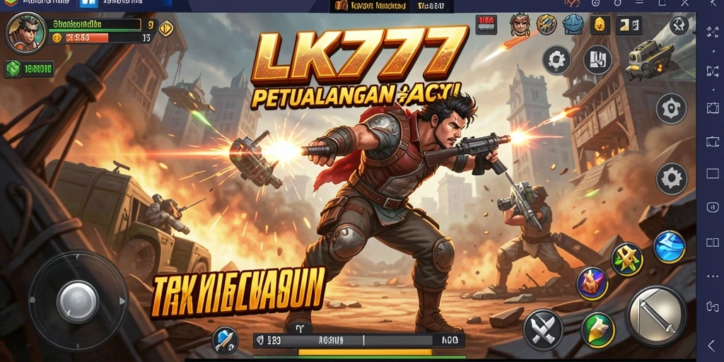 Tampilan menarik dari gameplay aksi LK777 yang mendebarkan.