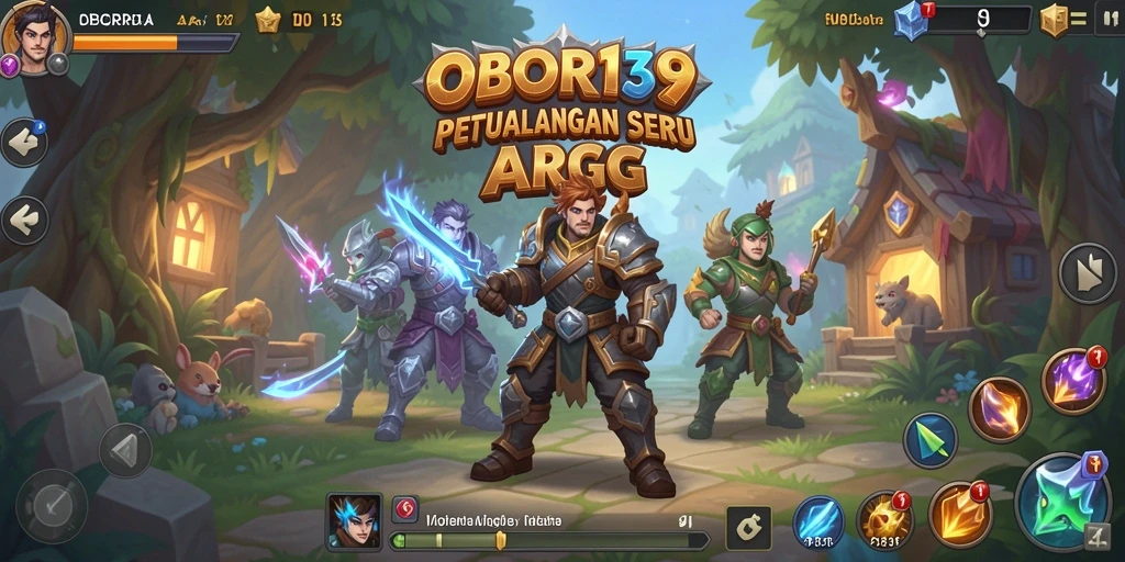 Tangkapan layar gameplay OBOR138 yang menunjukkan pertarungan seru dan eksplorasi.