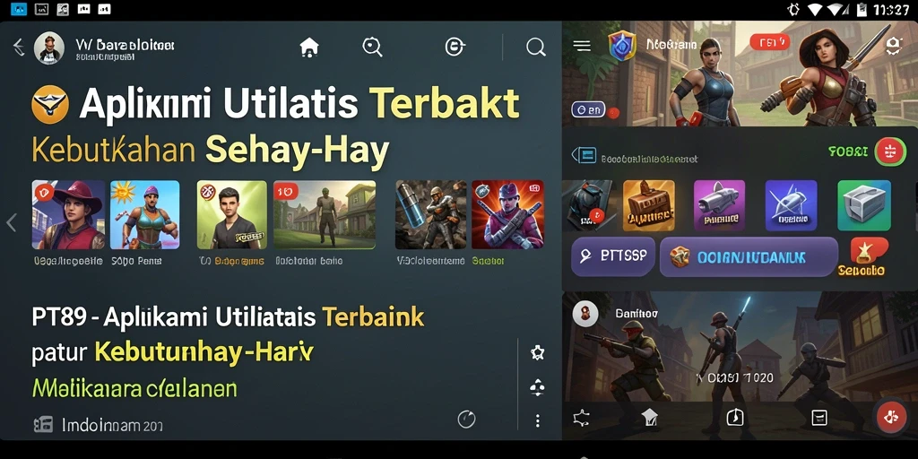 Tampilan utama PT89 yang menunjukkan fungsi aplikasi Utility.