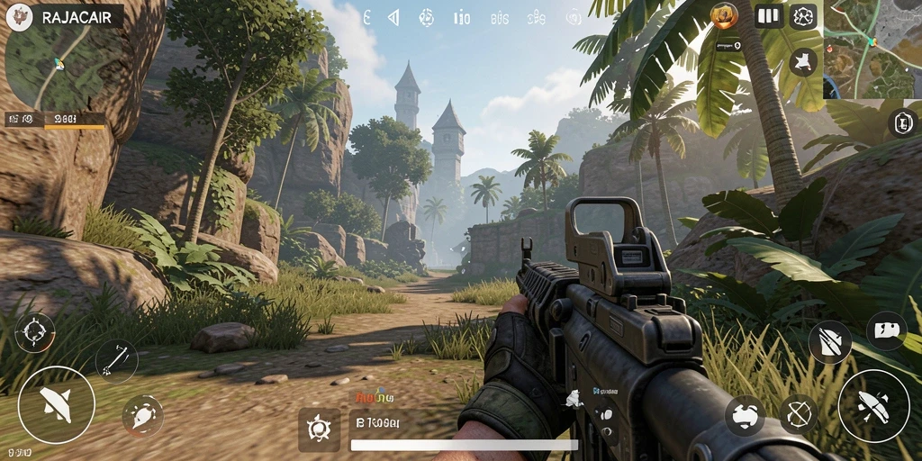 Tampilan gameplay menarik dalam RAJACAIR dengan aksi seru dan grafis menawan.