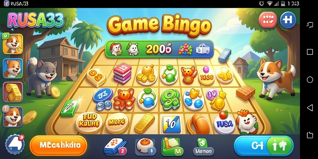 Screenshot RUSA33 menampilkan gameplay Bingo yang mengasyikkan.