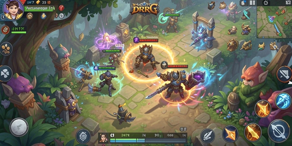 Tampilan gameplay UH77 yang memukau dalam petualangan RPG.
