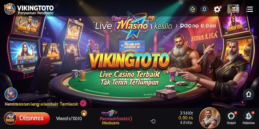 Tampilan gameplay Live Casino VIKINGTOTO yang mengesankan dan interaktif.