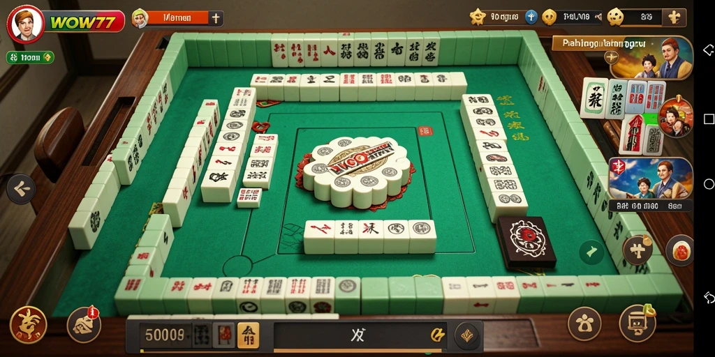 Tampilan gameplay WOW77 yang menarik dan menantang di Mahjong.